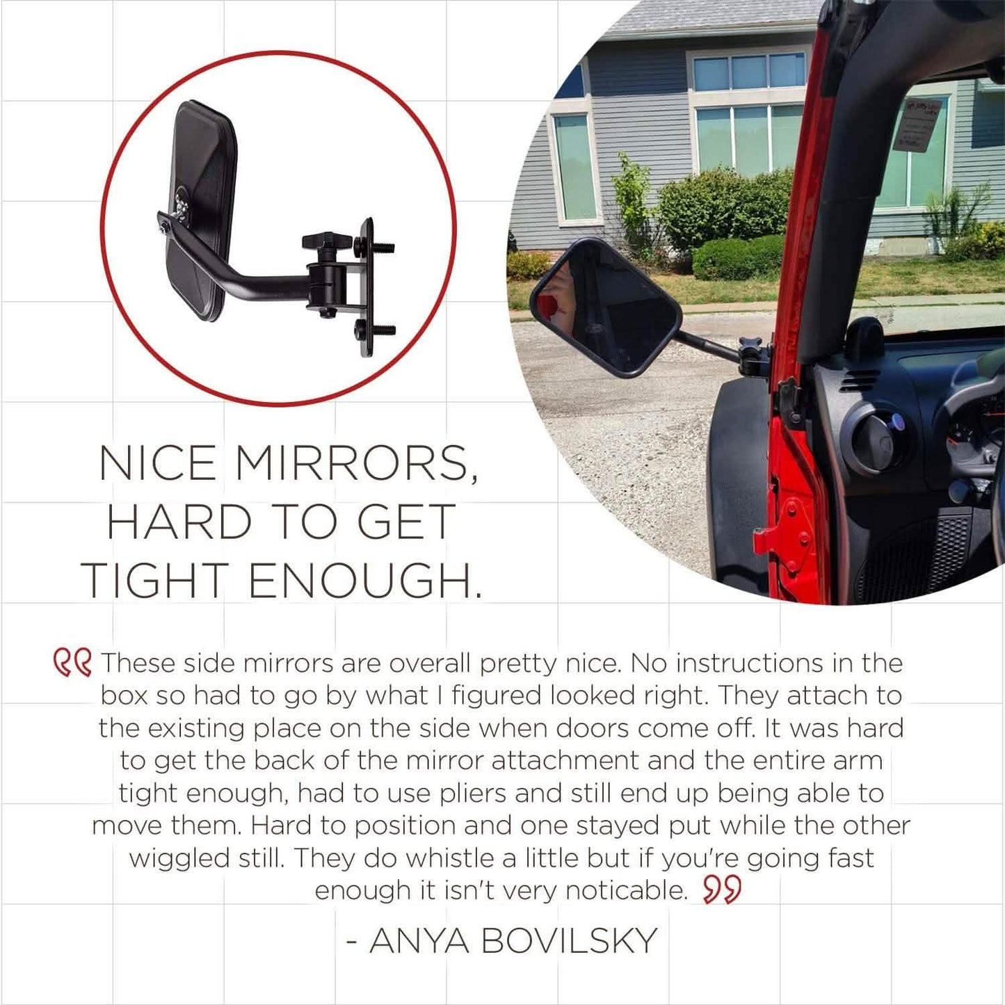 2-Piece Set: Side Mirror Best for 1997-2018 Jeep Wrangler DailySale