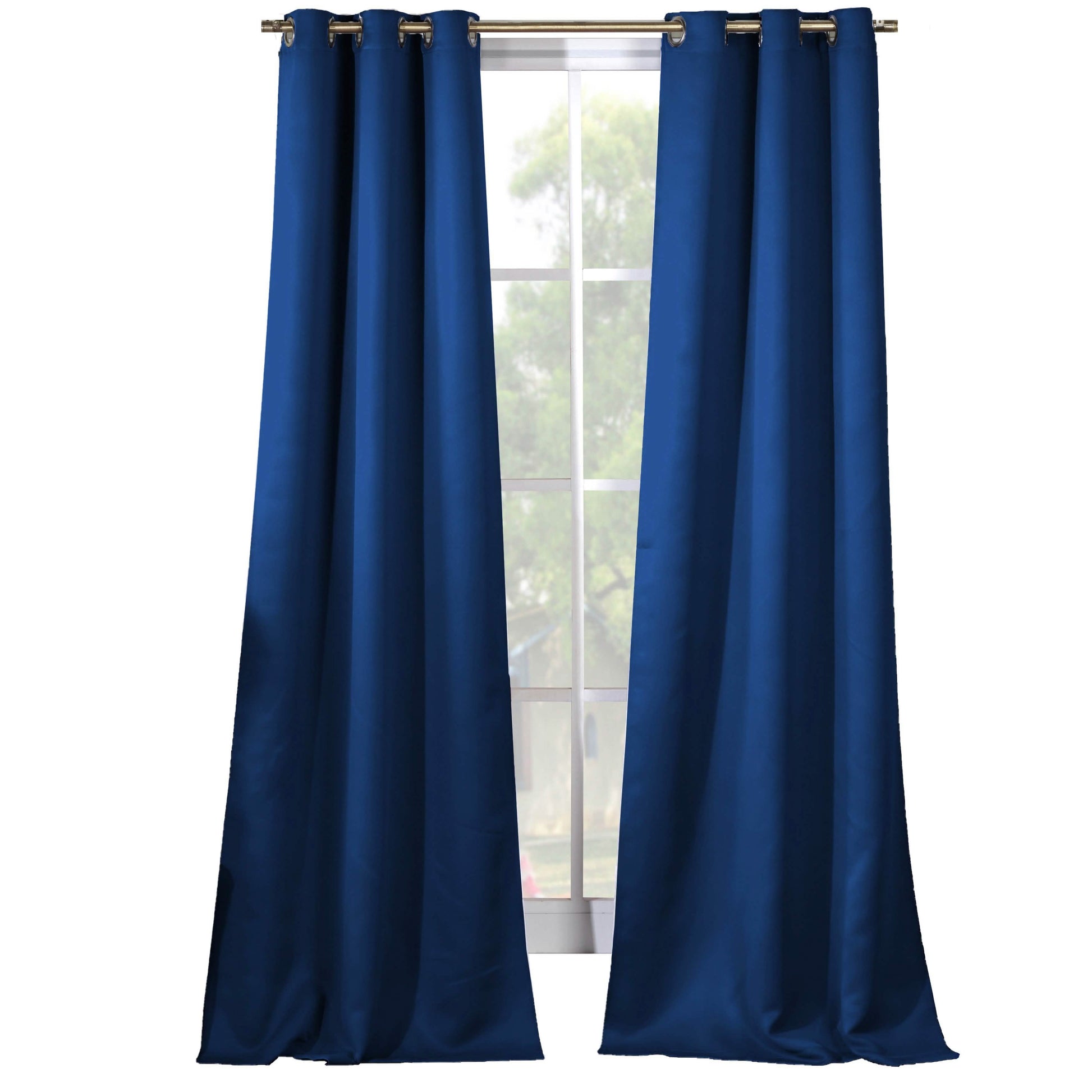 2-Piece Set: Solid Blackout Thermal Grommet Window Curtain Pair Panel DailySale