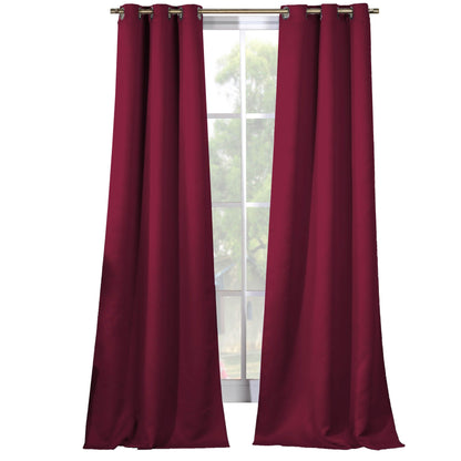 2-Piece Set: Solid Blackout Thermal Grommet Window Curtain Pair Panel DailySale
