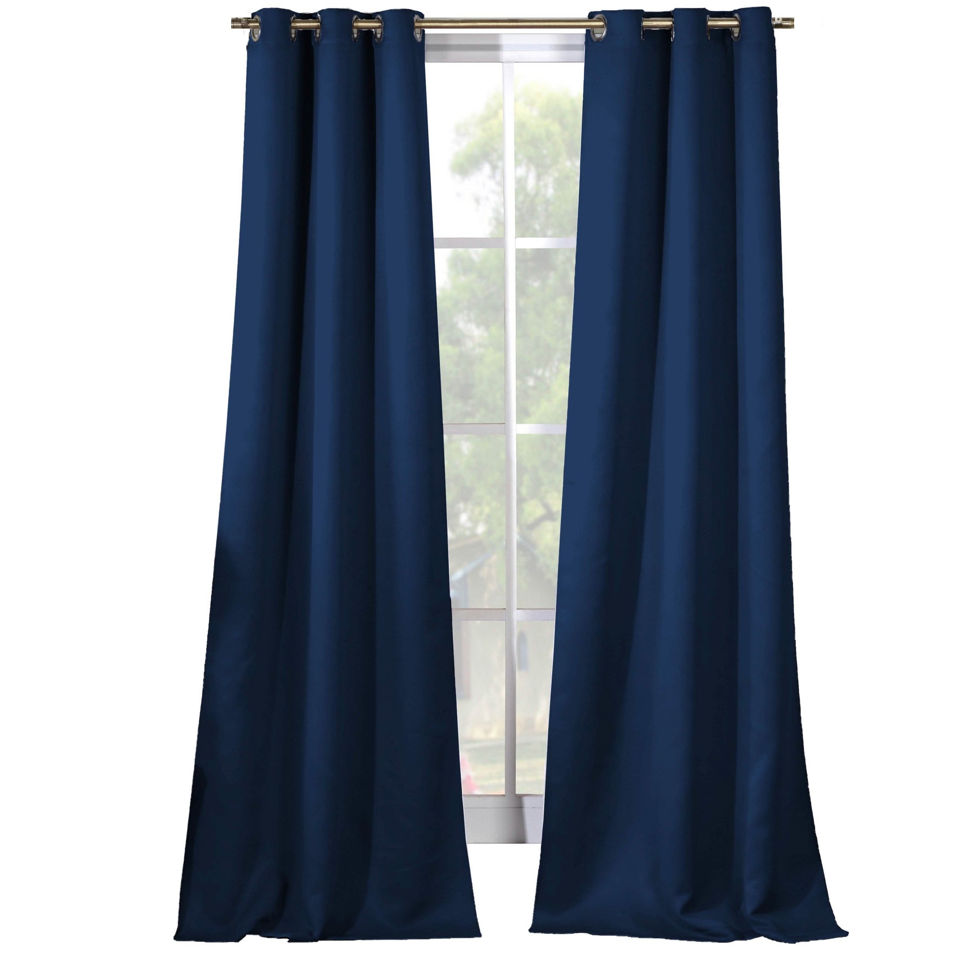 2-Piece Set: Solid Blackout Thermal Grommet Window Curtain Pair Panel DailySale