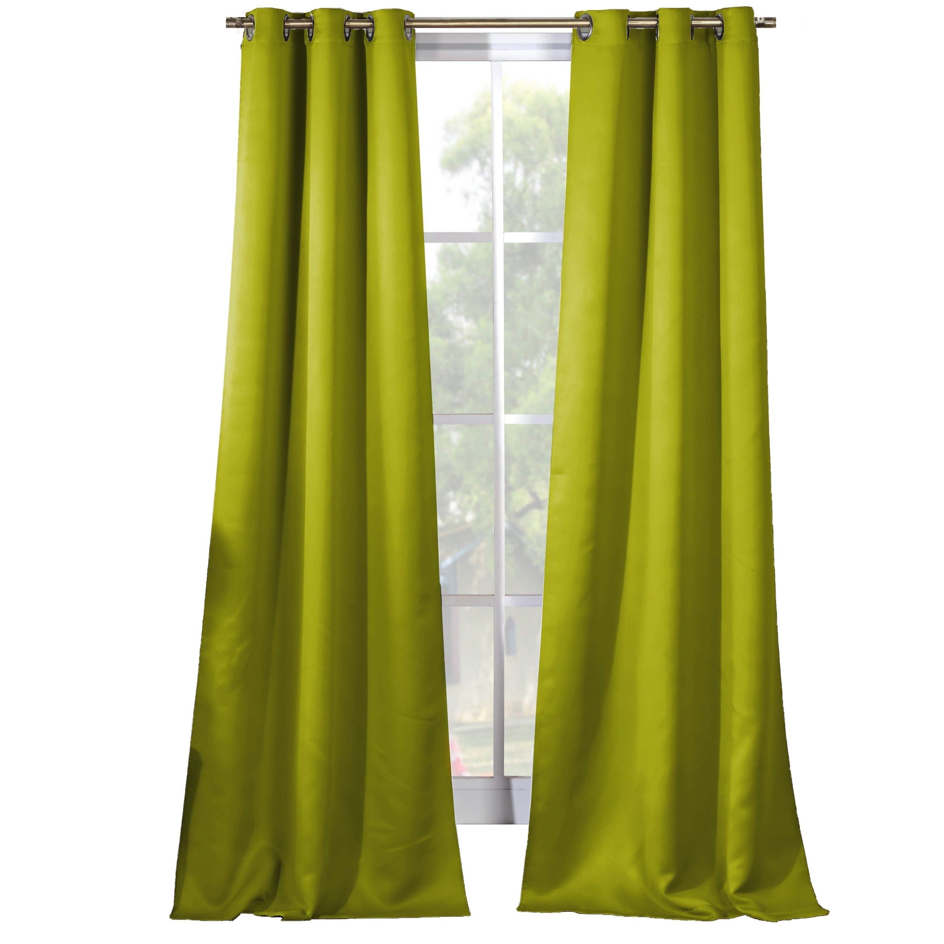 2-Piece Set: Solid Blackout Thermal Grommet Window Curtain Pair Panel DailySale