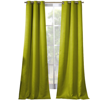 2-Piece Set: Solid Blackout Thermal Grommet Window Curtain Pair Panel DailySale