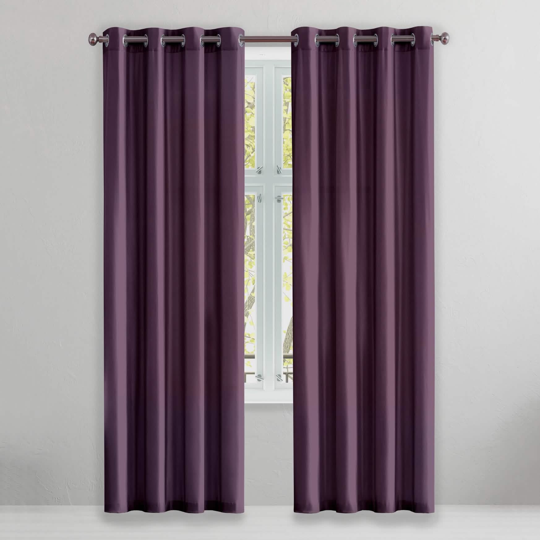 2-Piece Set: Solid Blackout Thermal Window Curtain Pair Panel DailySale