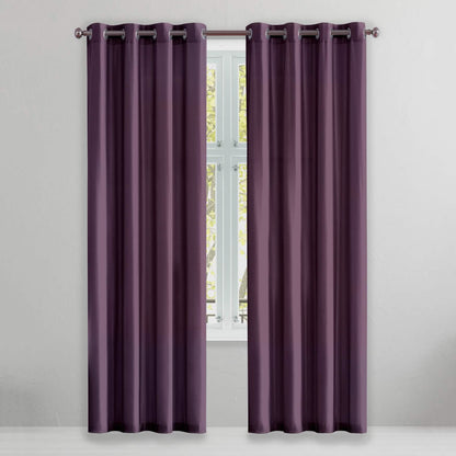 2-Piece Set: Solid Blackout Thermal Window Curtain Pair Panel DailySale