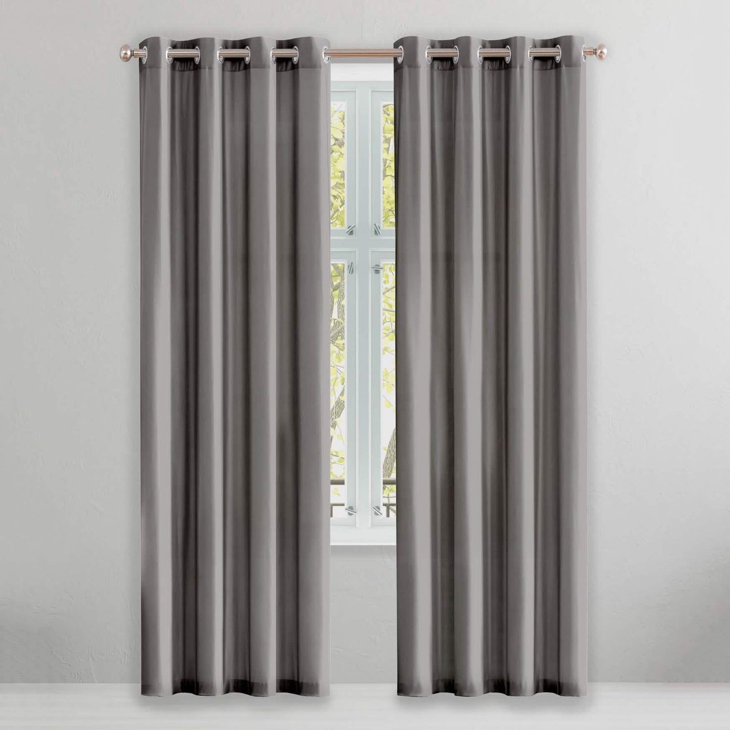 2-Piece Set: Solid Blackout Thermal Window Curtain Pair Panel DailySale