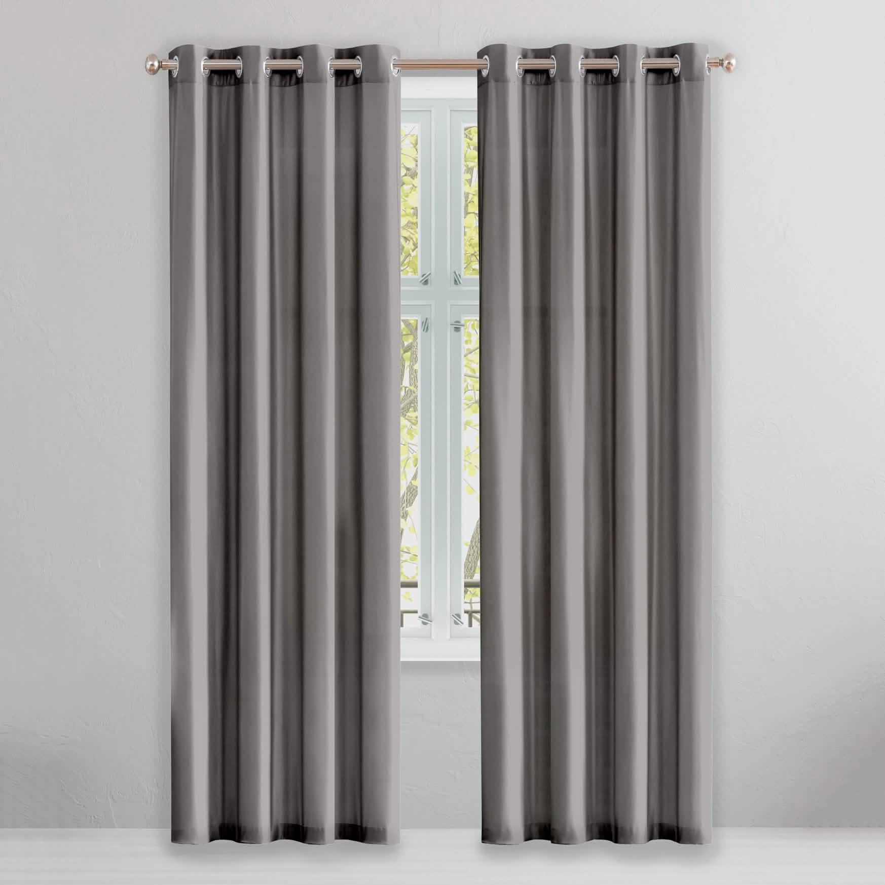2-Piece Set: Solid Blackout Thermal Window Curtain Pair Panel DailySale
