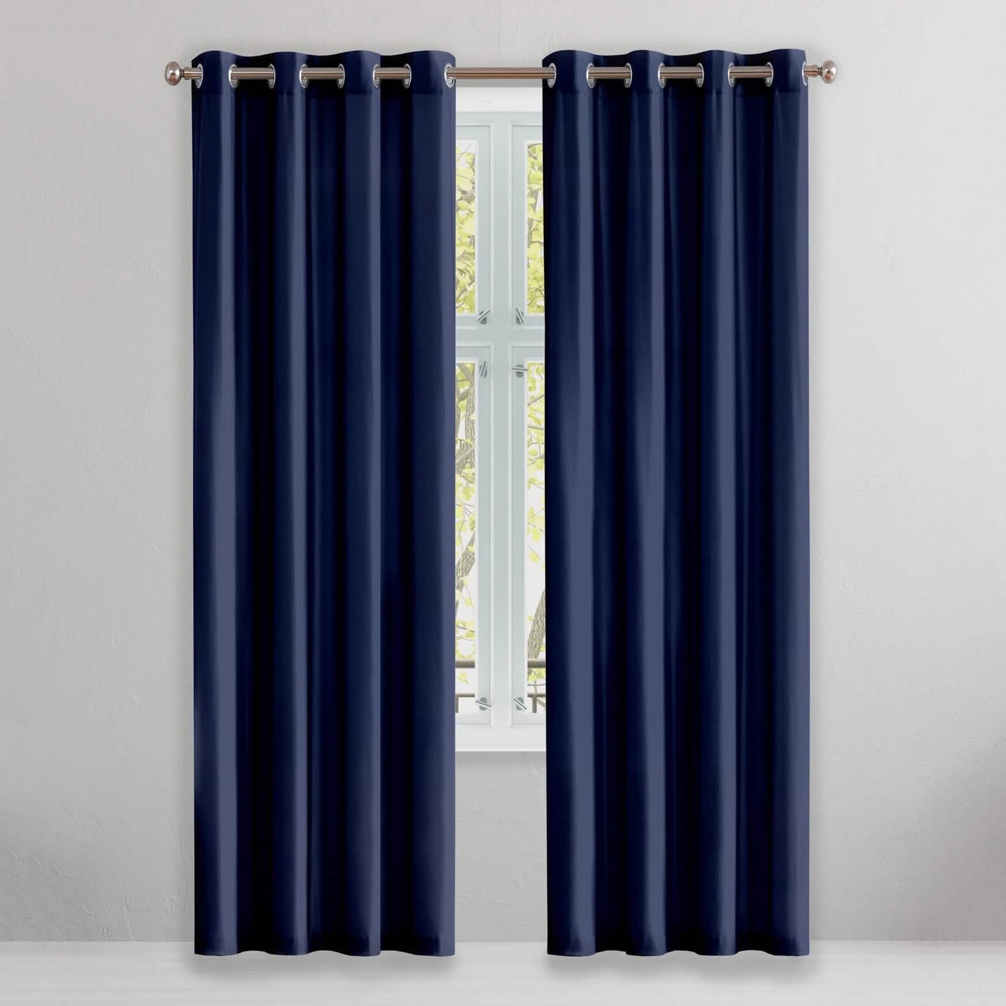 2-Piece Set: Solid Blackout Thermal Window Curtain Pair Panel DailySale