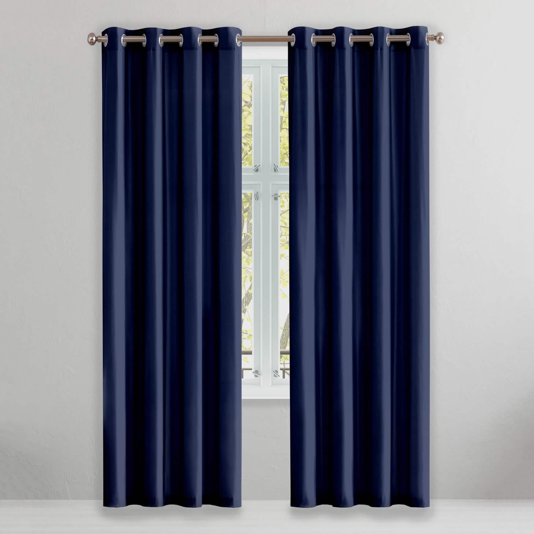 2-Piece Set: Solid Blackout Thermal Window Curtain Pair Panel DailySale