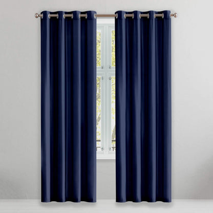 2-Piece Set: Solid Blackout Thermal Window Curtain Pair Panel DailySale