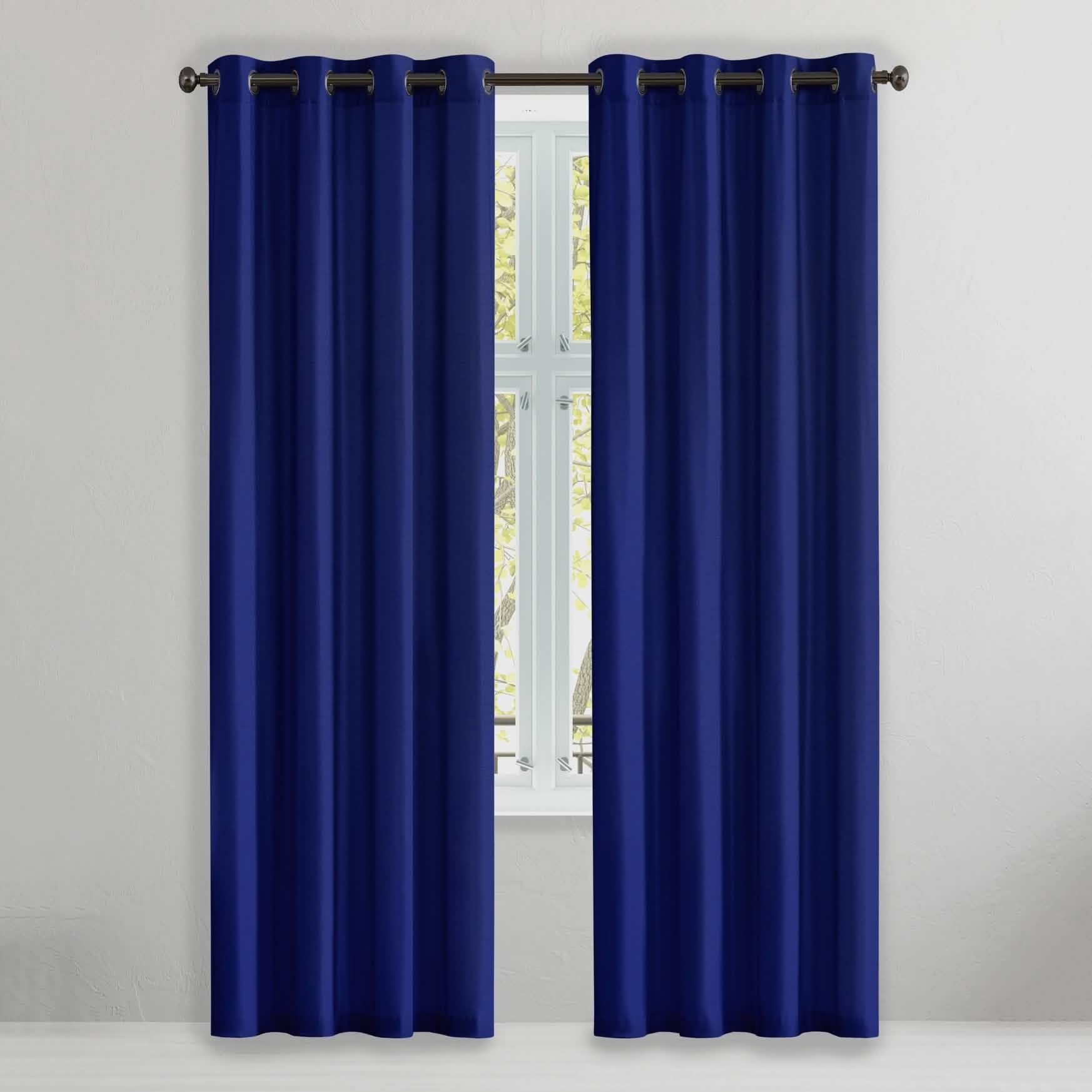 2-Piece Set: Solid Blackout Thermal Window Curtain Pair Panel DailySale