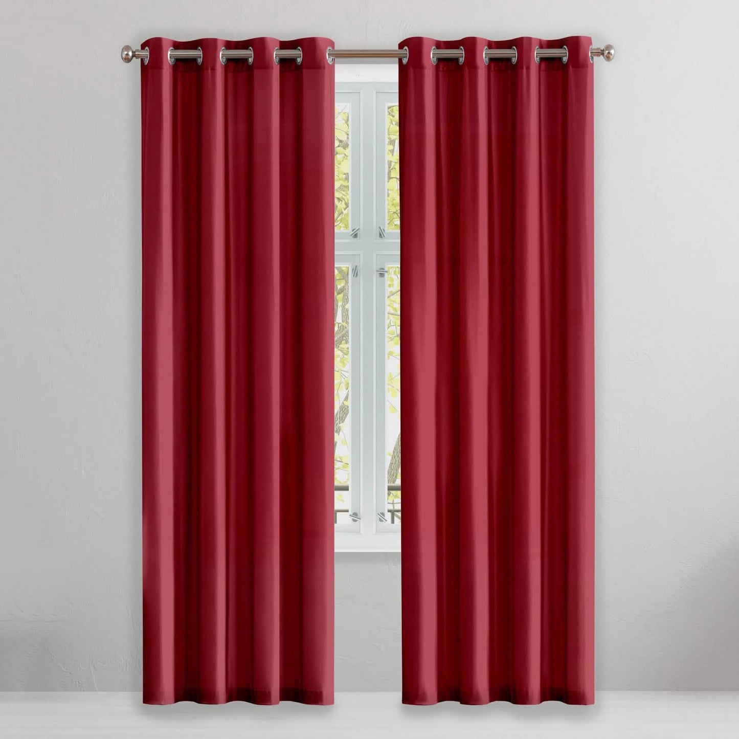2-Piece Set: Solid Blackout Thermal Window Curtain Pair Panel DailySale
