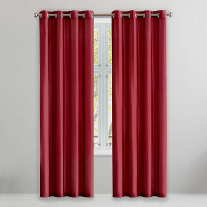 2-Piece Set: Solid Blackout Thermal Window Curtain Pair Panel DailySale