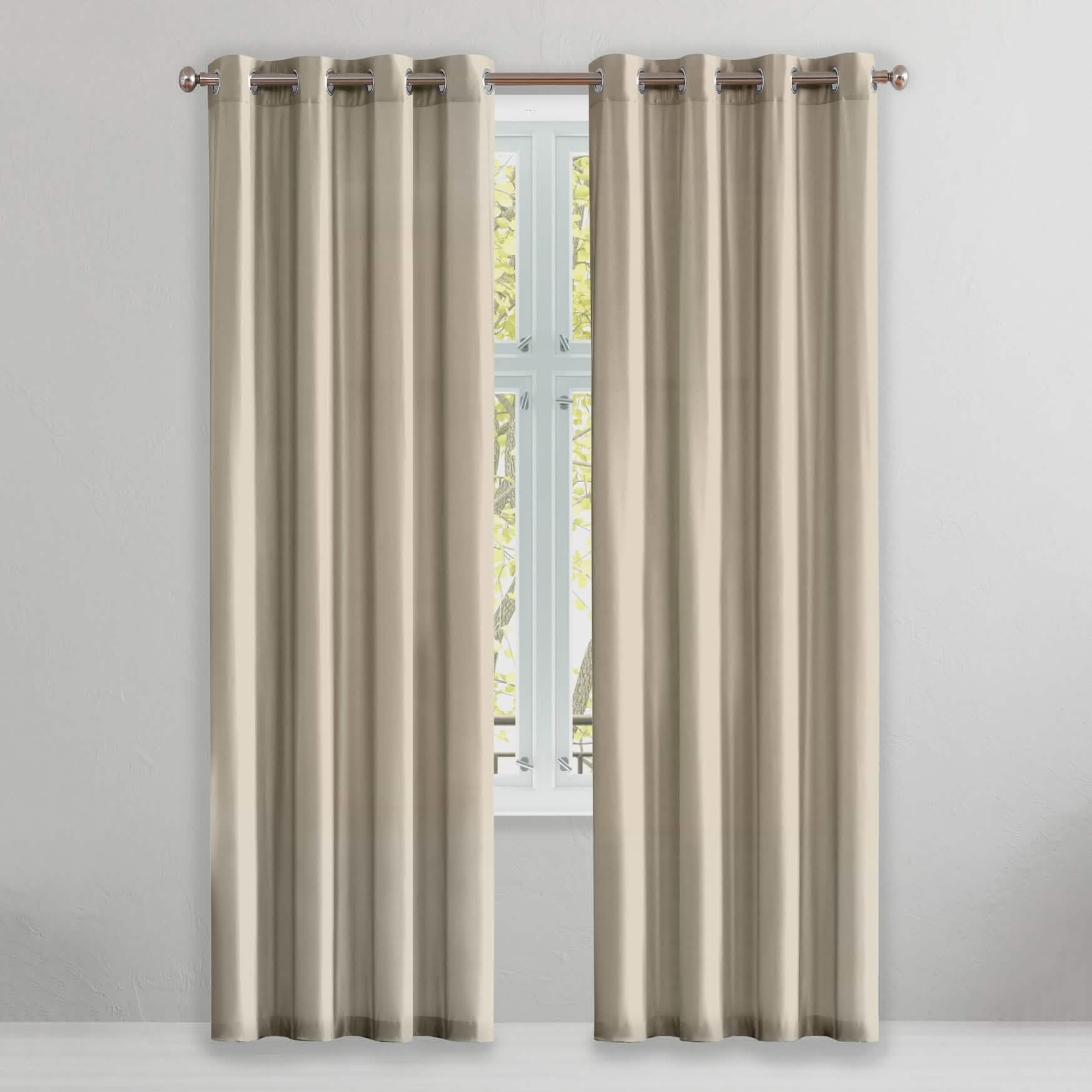 2-Piece Set: Solid Blackout Thermal Window Curtain Pair Panel DailySale