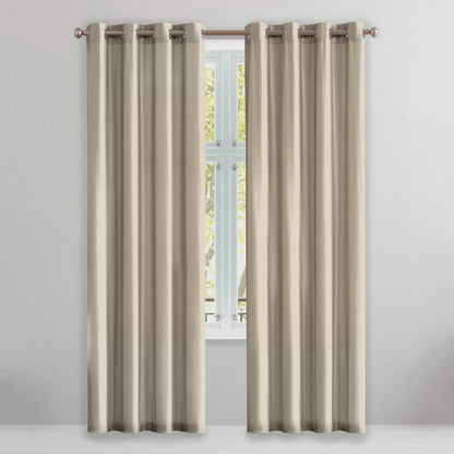 2-Piece Set: Solid Blackout Thermal Window Curtain Pair Panel DailySale