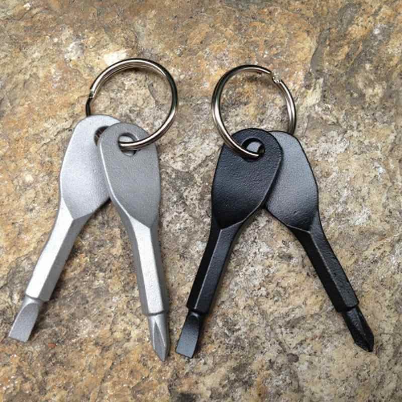 2-Piece Set: Stainless Keychain Pocket Tool Screwdriver Set DailySale