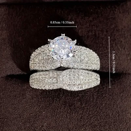 2-Piece Set: Sterling Silver Bridal Ring DailySale