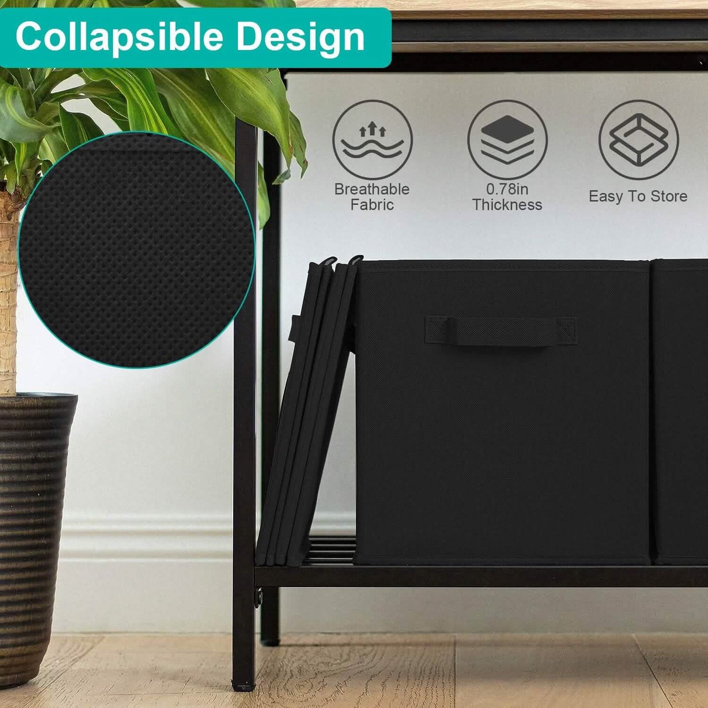 2-Piece Set: Storage Bin Non-Woven Fabric Cube Organizer DailySale