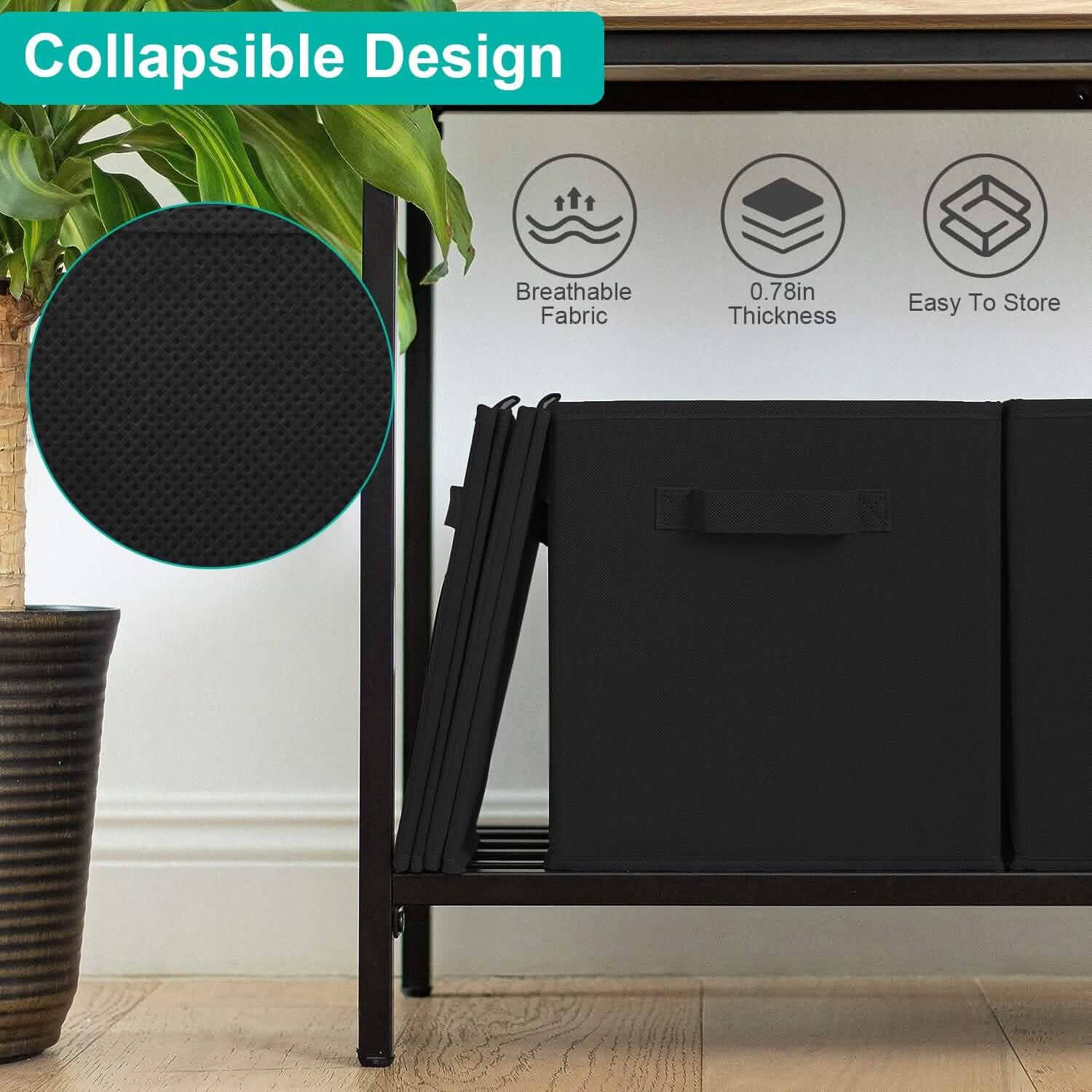 2-Piece Set: Storage Bin Non-Woven Fabric Cube Organizer DailySale