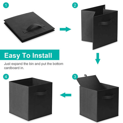 2-Piece Set: Storage Bin Non-Woven Fabric Cube Organizer DailySale