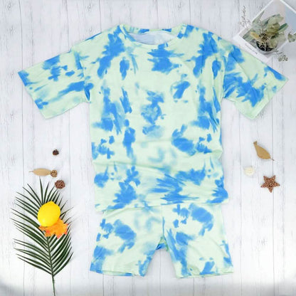 2-Piece Set: Tie Dye Biker Set DailySale