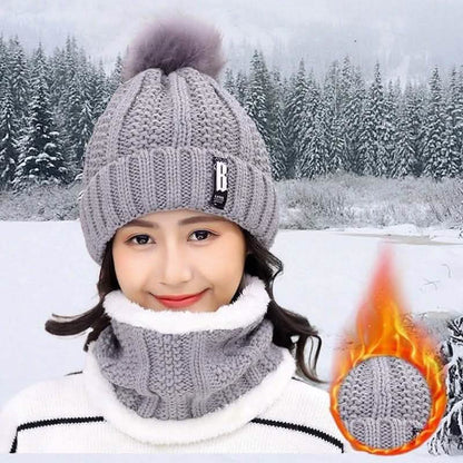2-Piece Set: Women's Knitted Hat Scarf Caps Neck Warmer Winter Hat DailySale