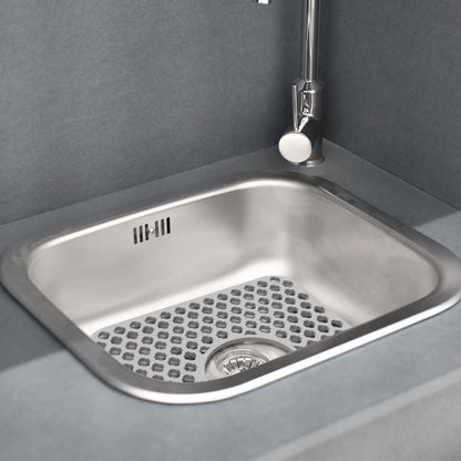 2-Piece: Silicon Grid Sink Mat with Central Drain Hole DailySale