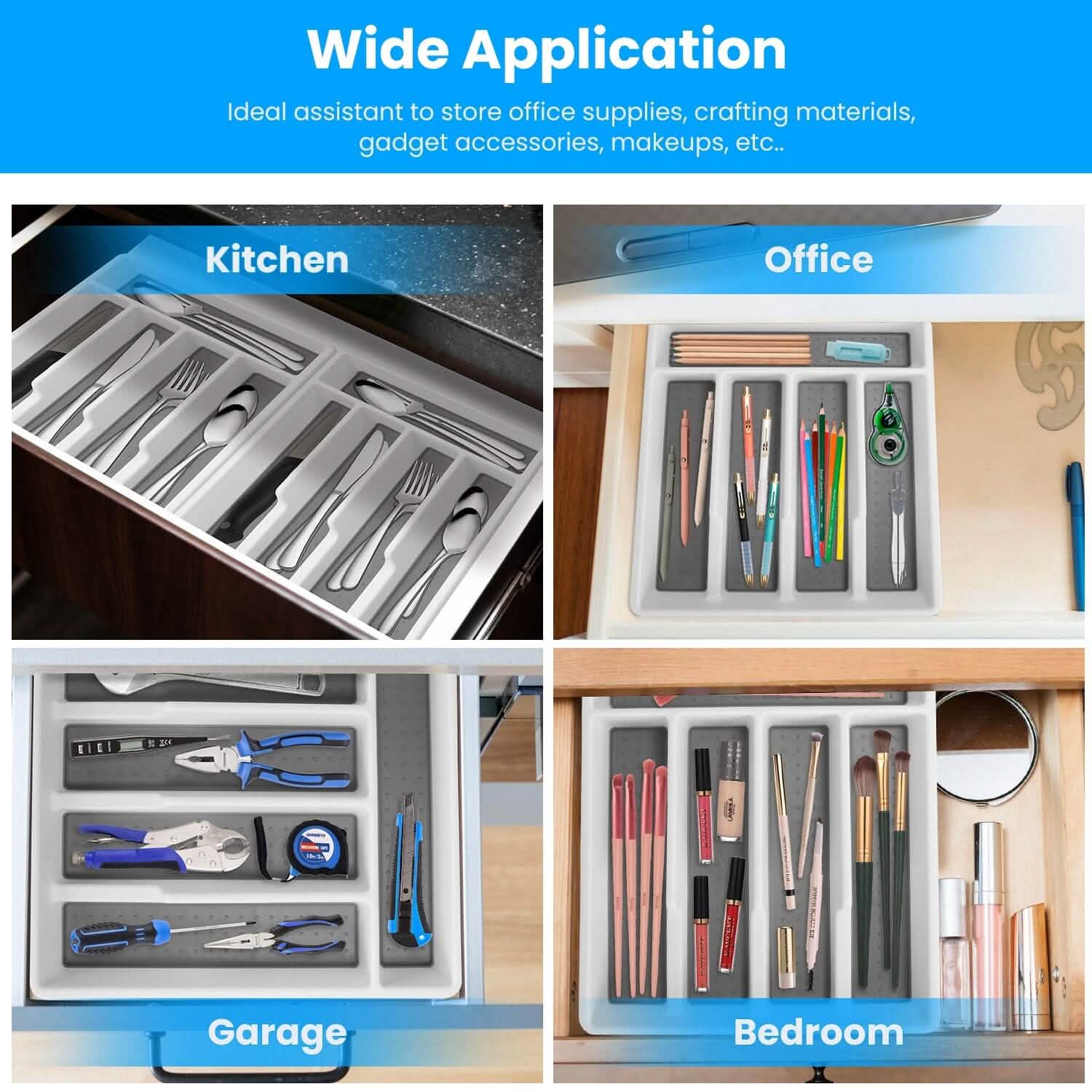 2-Piece: Silverware Utensil Organizer DailySale
