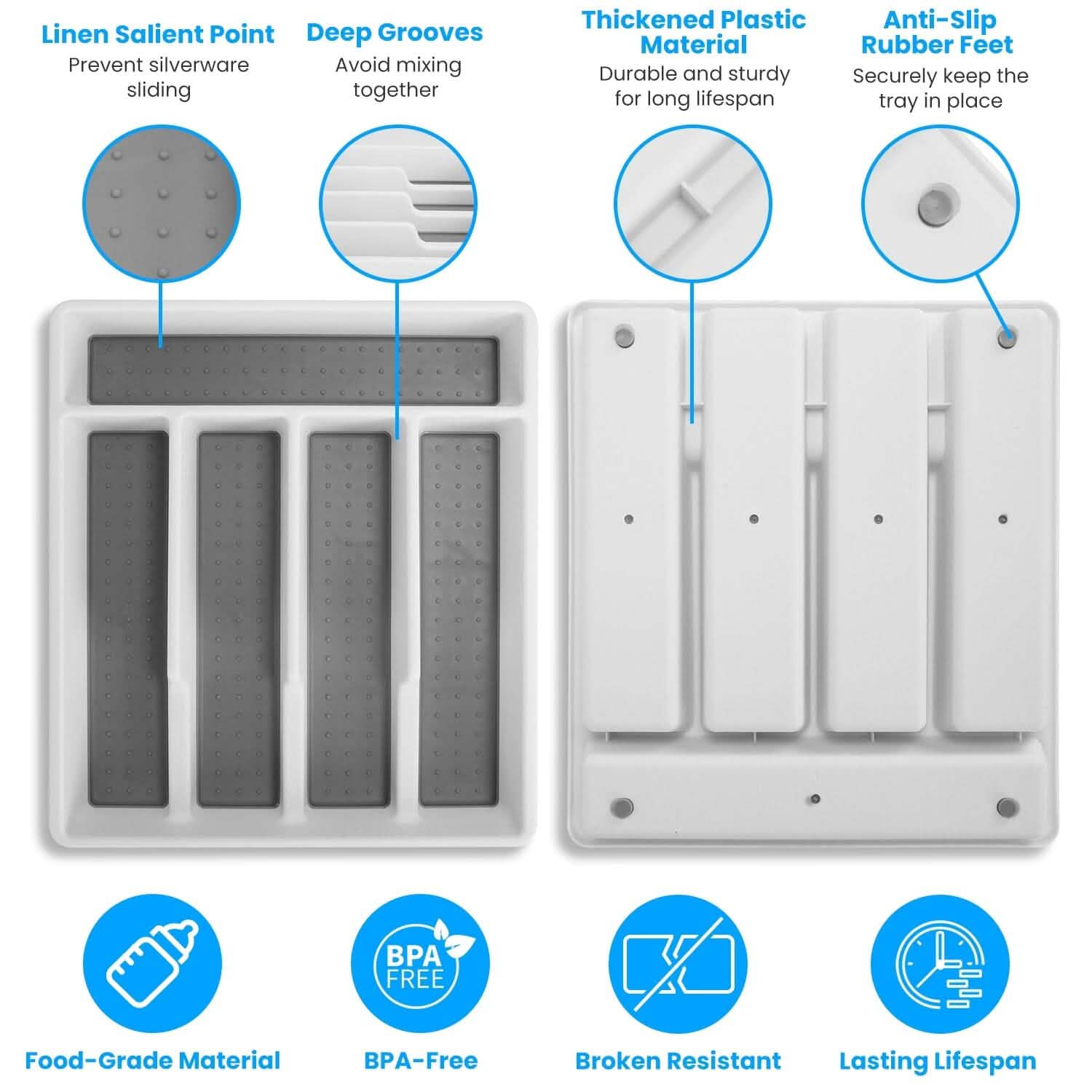 2-Piece: Silverware Utensil Organizer DailySale