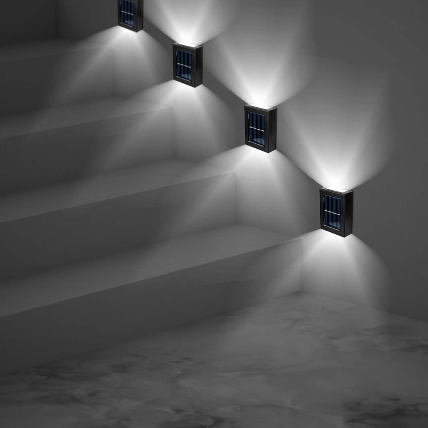 2-Piece: Solar Deck Outdoor Lights DailySale