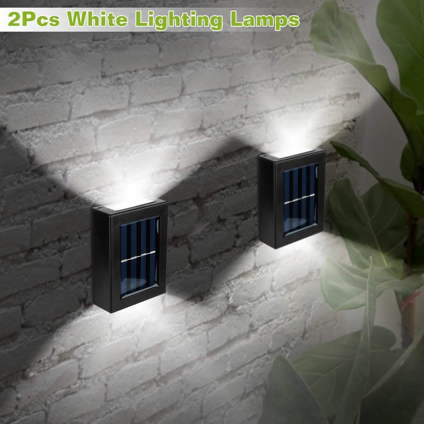 2-Piece: Solar Deck Outdoor Lights DailySale