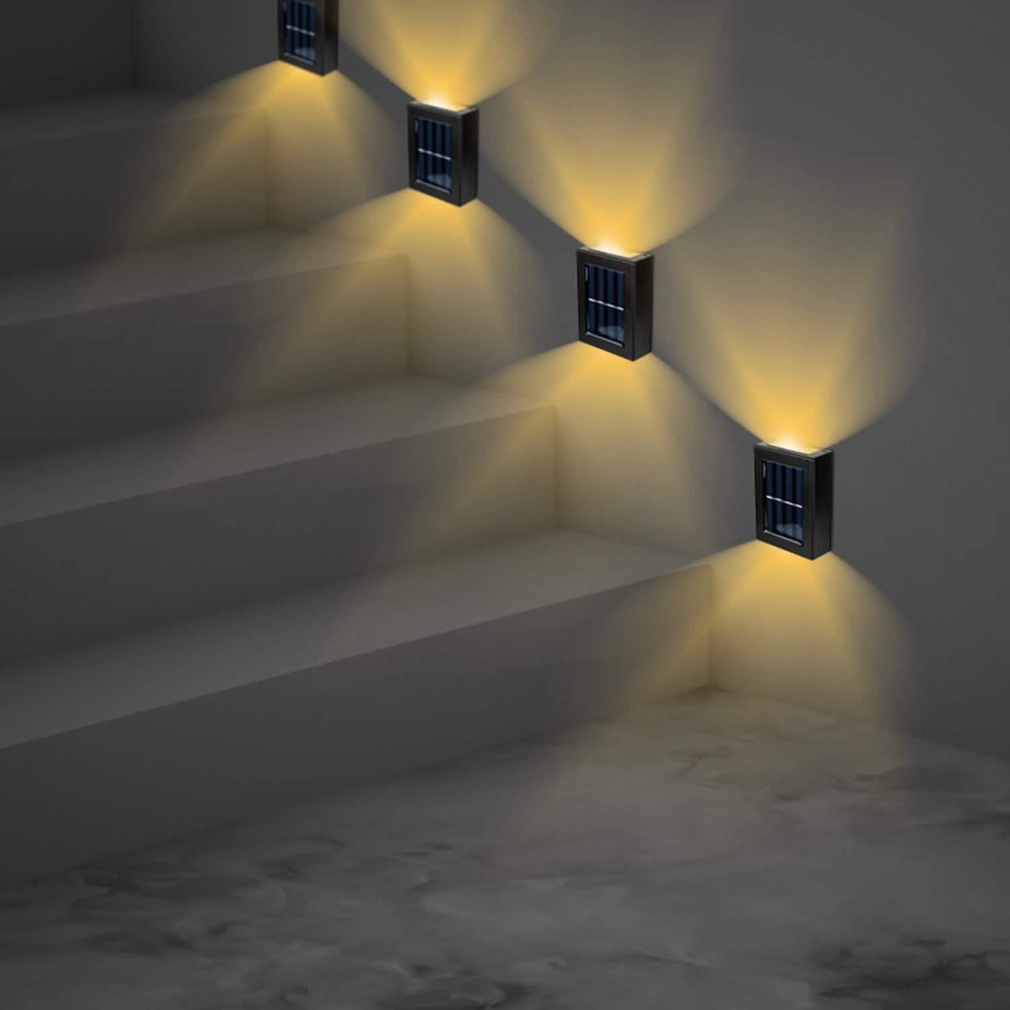 2-Piece: Solar Deck Outdoor Lights DailySale