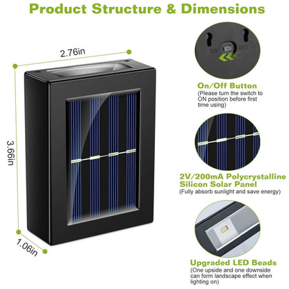 2-Piece: Solar Deck Outdoor Lights DailySale