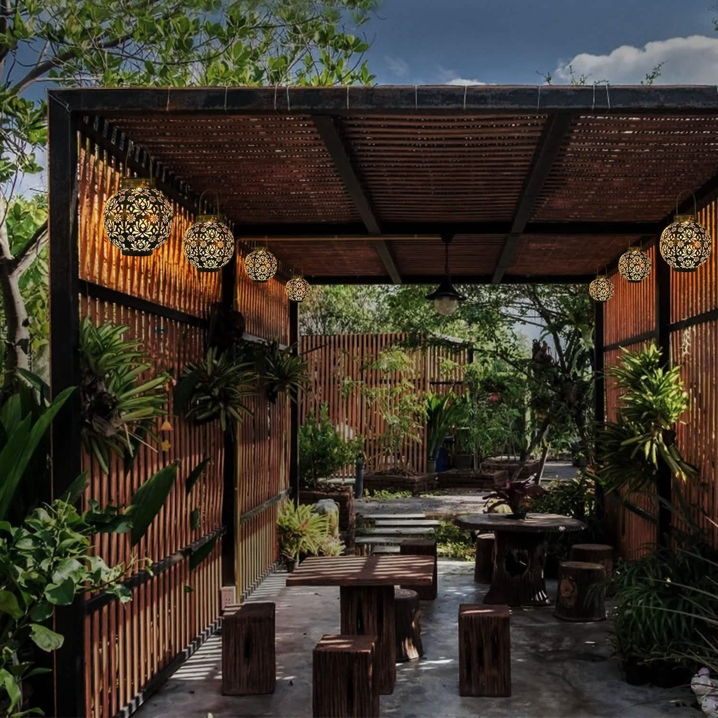 2-Piece: Solar Powered Hanging Lights DailySale