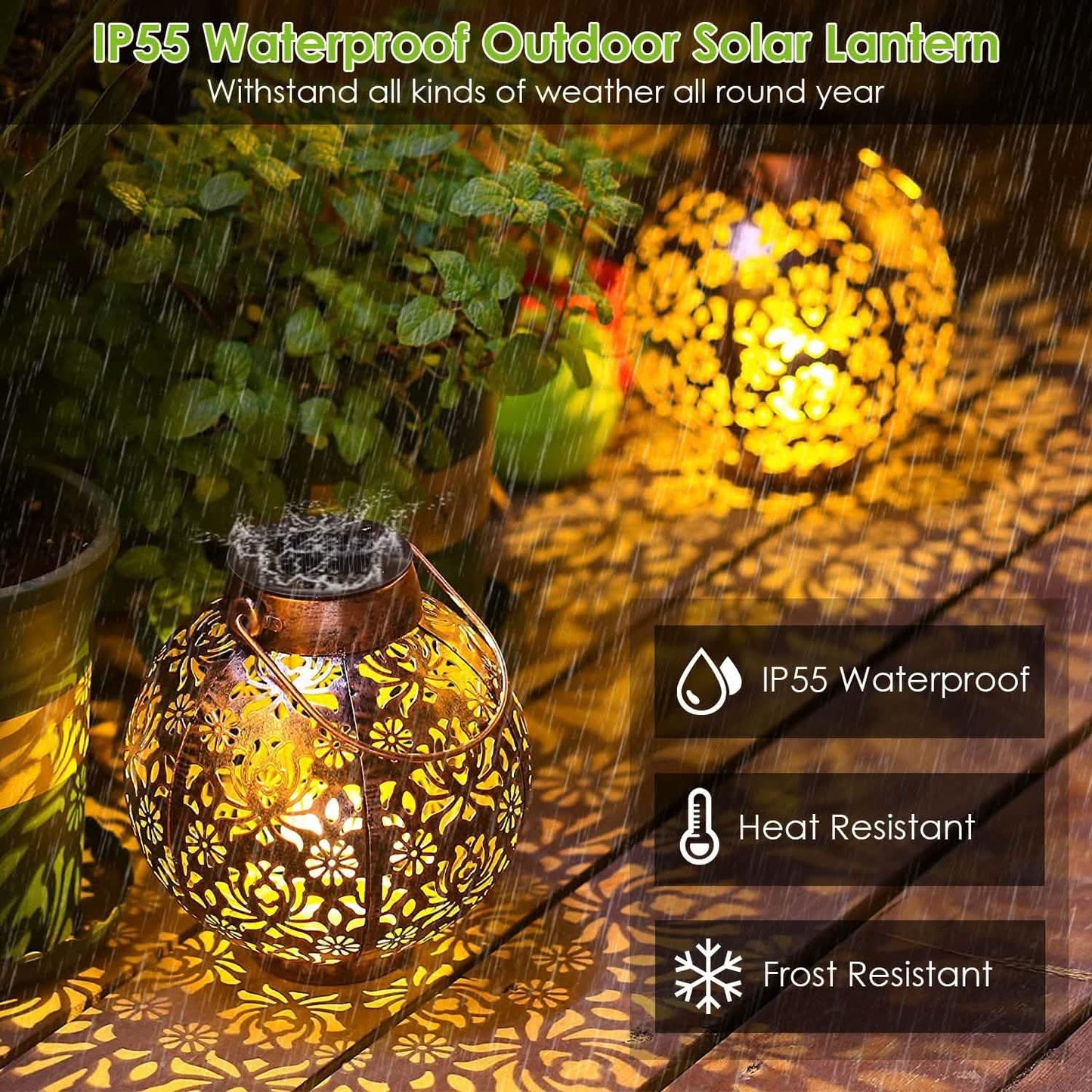 2-Piece: Solar Powered Hanging Lights DailySale
