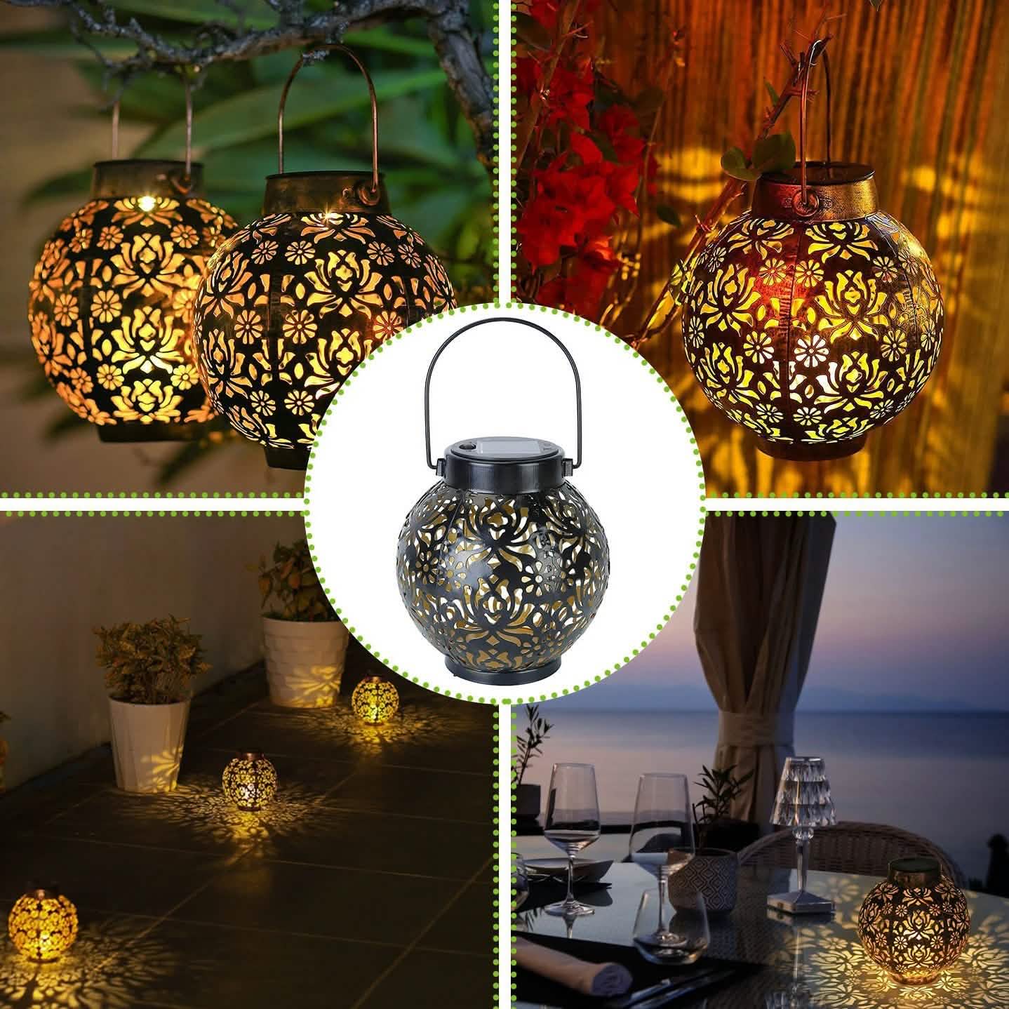 2-Piece: Solar Powered Hanging Lights DailySale
