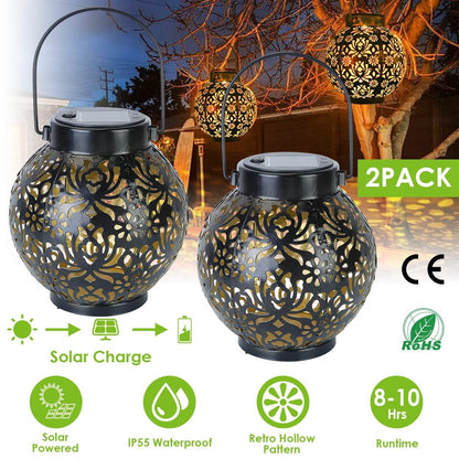 2-Piece: Solar Powered Hanging Lights DailySale