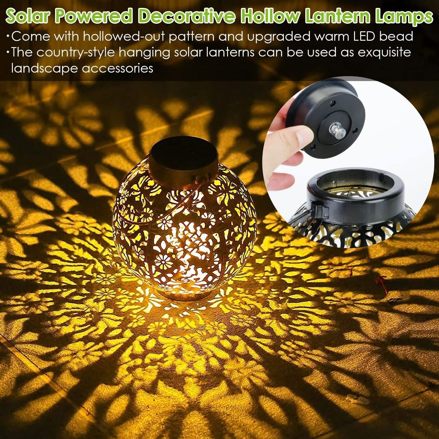 2-Piece: Solar Powered Hanging Lights DailySale