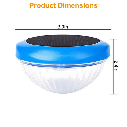 2-Piece: Solar Powered LED Pool Light Gradient Multicolor Changing DailySale