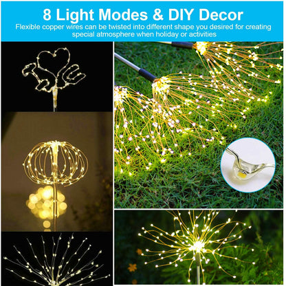 2-Piece: Solar Powered Starburst Garden Lights DailySale