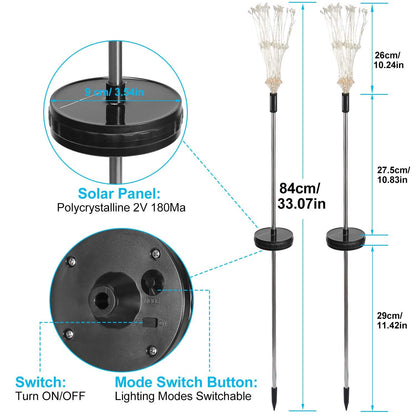 2-Piece: Solar Powered Starburst Garden Lights DailySale