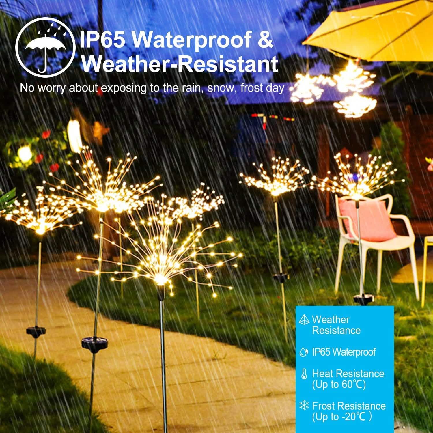 2-Piece: Solar Powered Starburst Garden Lights DailySale