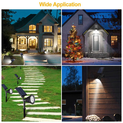 2-Piece: Solar Spotlight Outdoor Dusk Waterproof DailySale