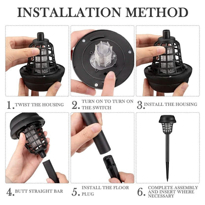 2-Piece: Solar Waterproof Outdoor Bug and Mosquito Zapper DailySale