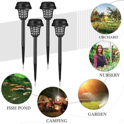 2-Piece: Solar Waterproof Outdoor Bug and Mosquito Zapper DailySale
