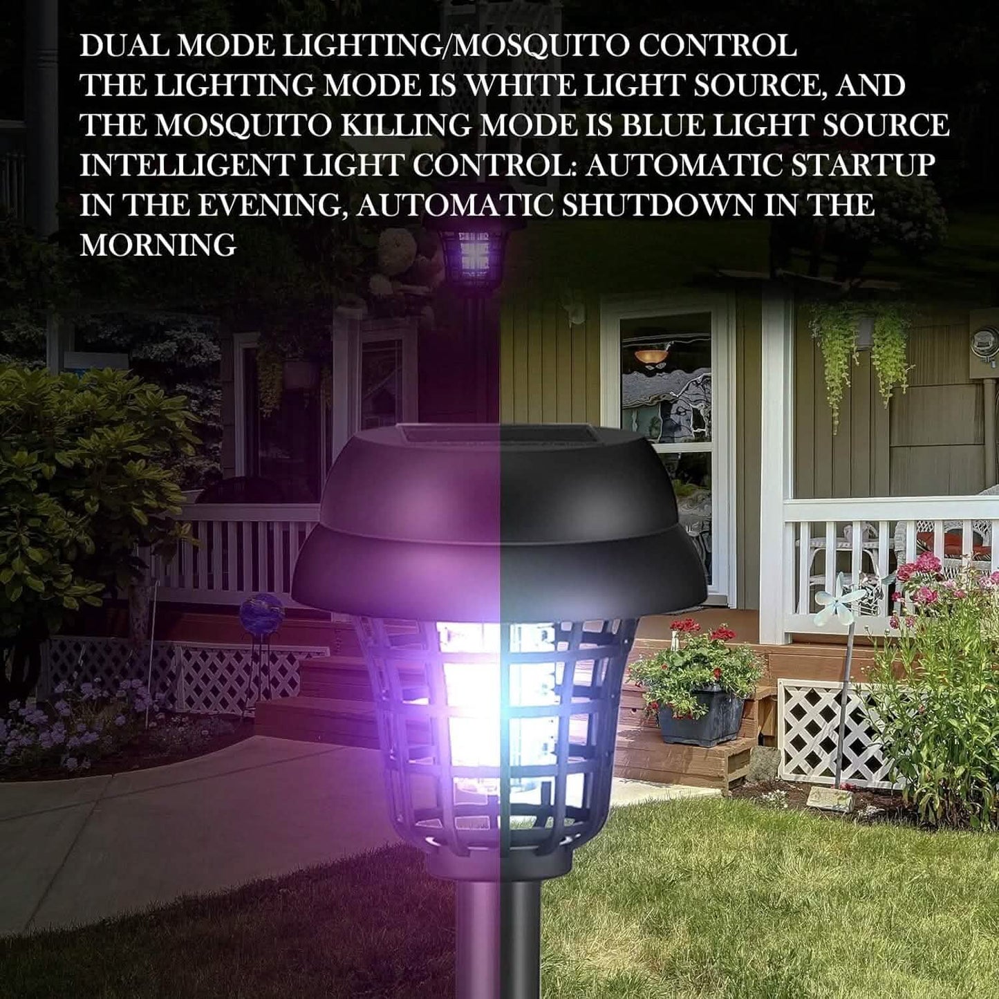2-Piece: Solar Waterproof Outdoor Bug and Mosquito Zapper DailySale