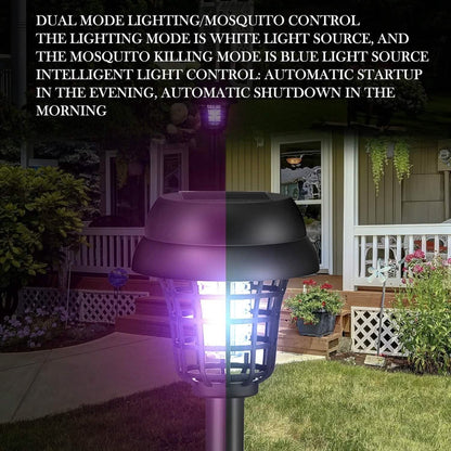 2-Piece: Solar Waterproof Outdoor Bug and Mosquito Zapper DailySale