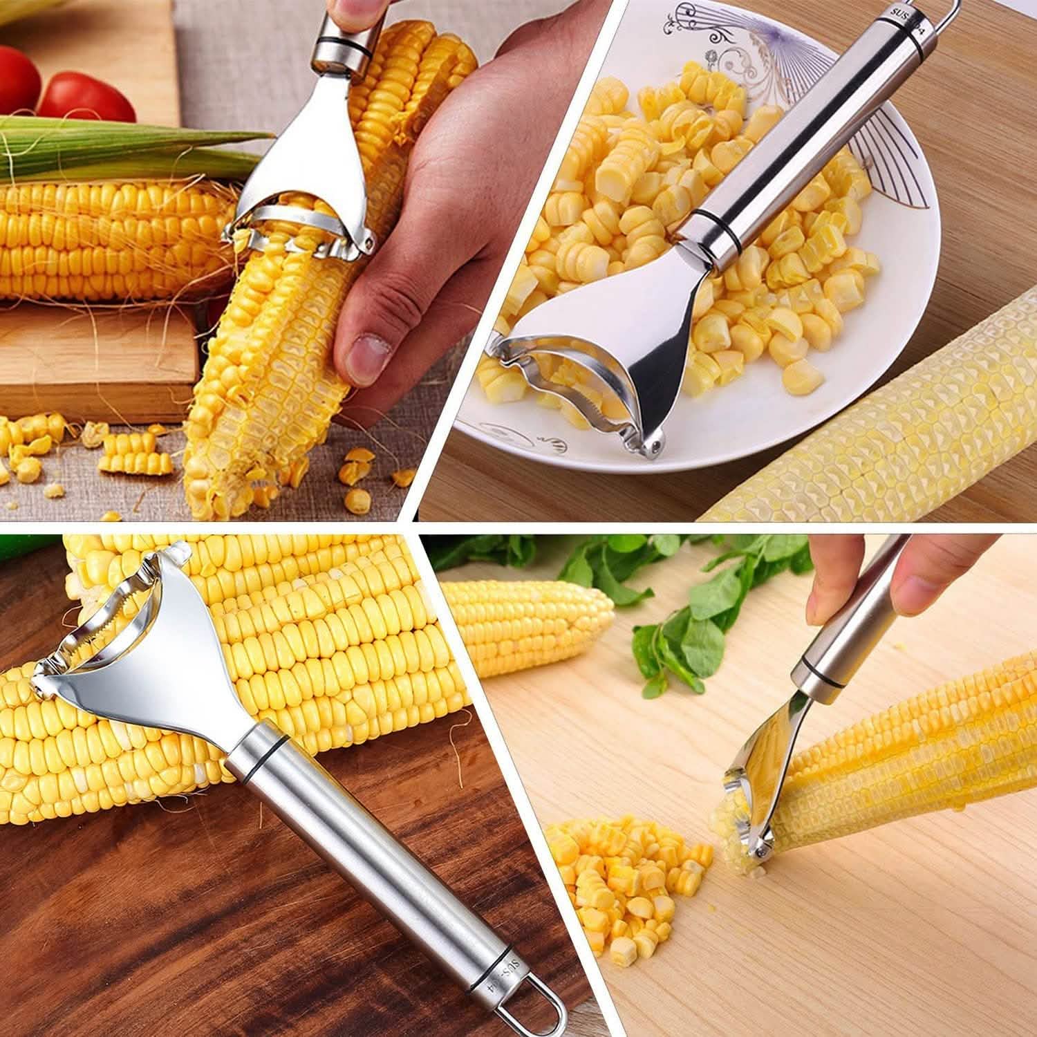 2-Piece: Stainless Steel Corn Cob Peelers DailySale