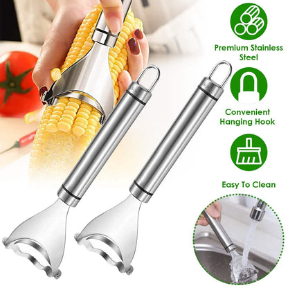 2-Piece: Stainless Steel Corn Cob Peelers DailySale