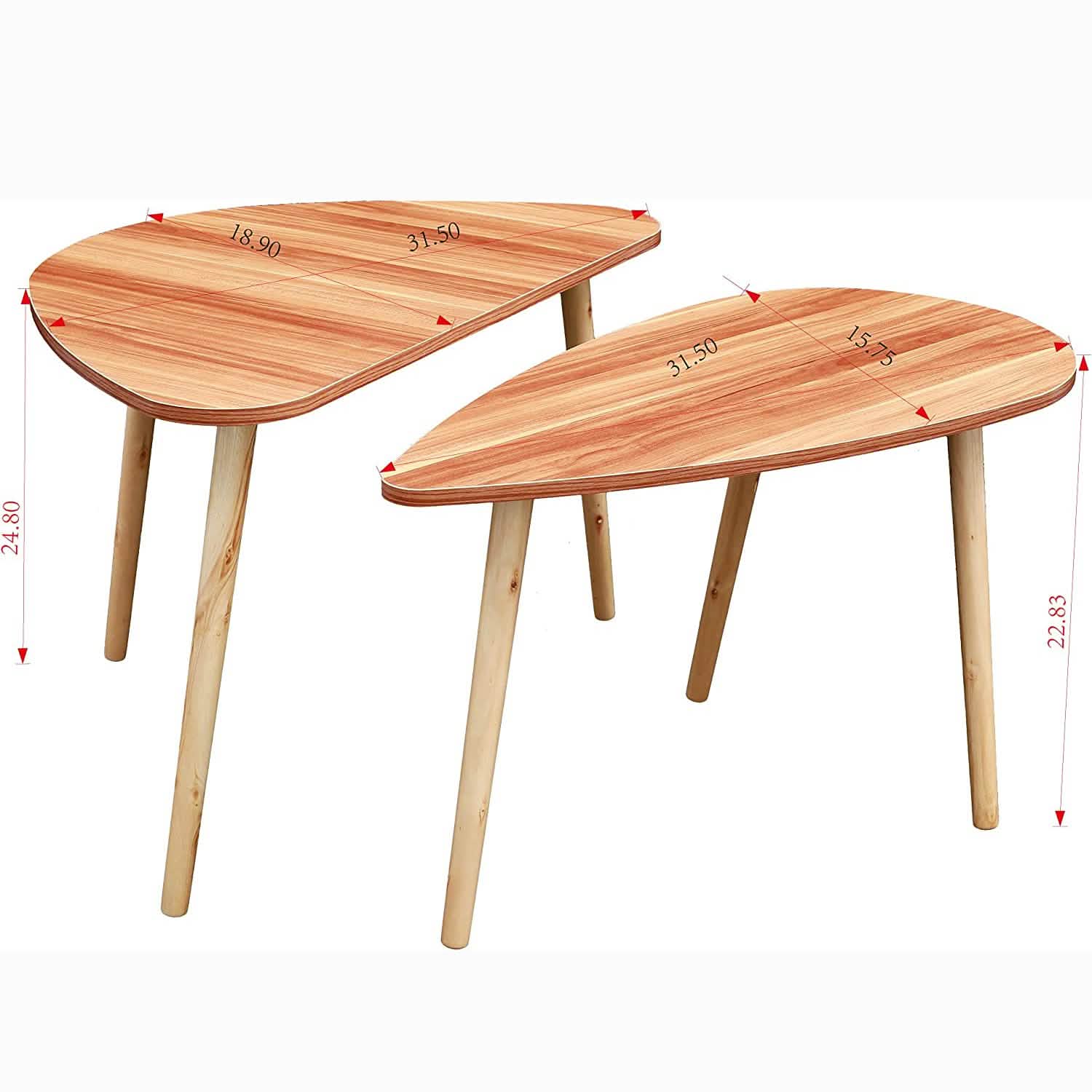 2-Piece: Teardrop Nesting Coffee Tables DailySale