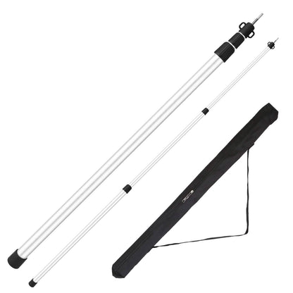 2-Piece: Telescoping Tarp Poles Portable Aluminum Awning Poles DailySale